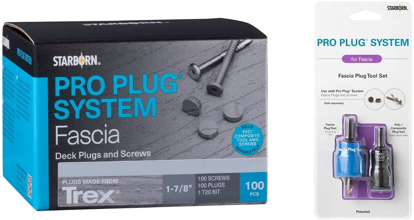 **Trex Select Fascia Plugs & Epoxy Coated Carbon Steel Screws Kit - #10 x 1-7/8