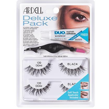 Ardell Deluxe Packs Professional False Eyelashes - 120 Black Lashes for Dramatic Volume & Length | Perfect for Parties, Weddings & Special Occasions