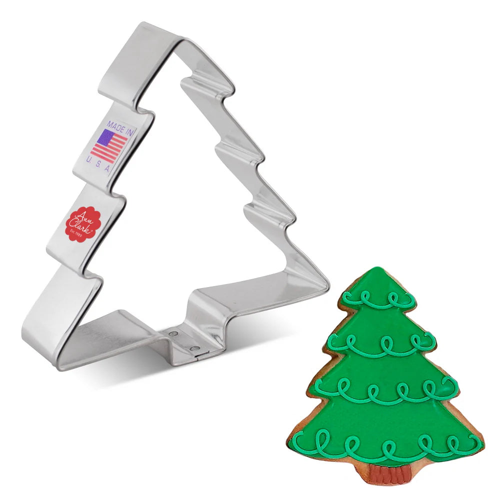 Christmas Tree Cookie Cutter Set - Stainless Steel Holiday Baking Decorations for Festive Cookies, Gingerbread, and DIY Desserts - Perfect for Christmas, Holiday Parties, and Family Baking Activities