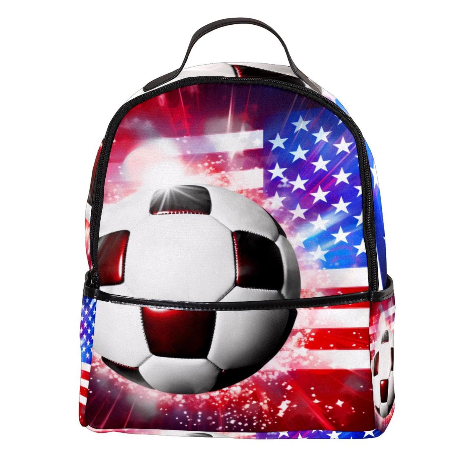 American Flag Football Backpack for Women & Men - Durable Travel Backpack for Sports, School & Outdoor Adventures