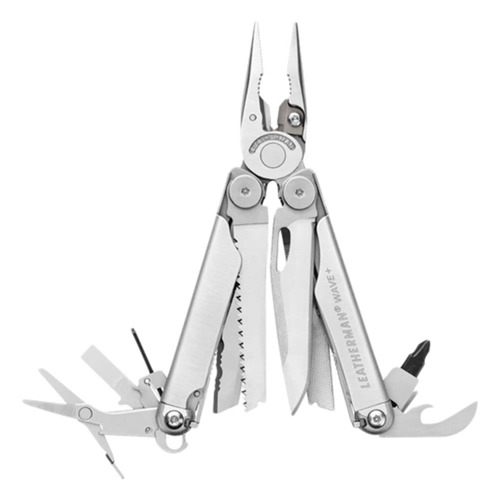 LEATHERMAN Wave+ Multi-Tool with 18 Tools - Stainless Steel Pocket Knife & Pliers for Camping, Hiking, Survival & Everyday Carry (EDC)