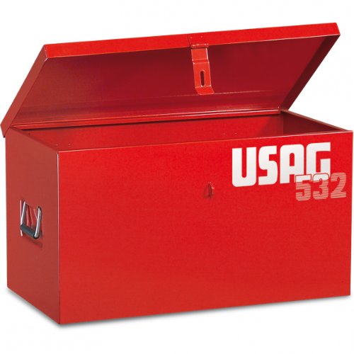 USAG 532 Heavy Duty Tool Trunk with Wheels - Durable Storage for Mechanics & DIY Enthusiasts - Perfect for Garage, Workshop & Job Site Organization