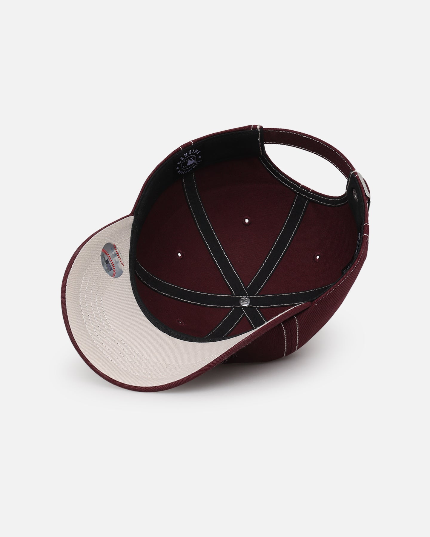 New York Yankees 47 Clean Up Strapback Adjustable Hat - Dark Maroon for Men & Women - Perfect for Baseball Games, Casual Wear & Sports Fans
