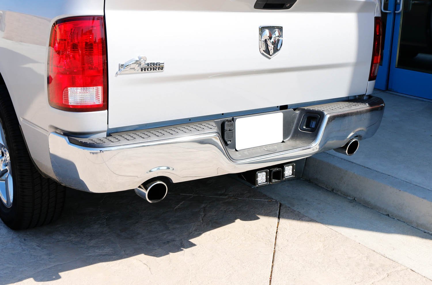 40W LED Pod Lights with Backup Tow Hitch Bracket & Wiring Kit - Compatible with 2003+ Dodge RAM 1500/2500/3500 Trucks - Perfect for Off-Roading, Camping & Nighttime Visibility
