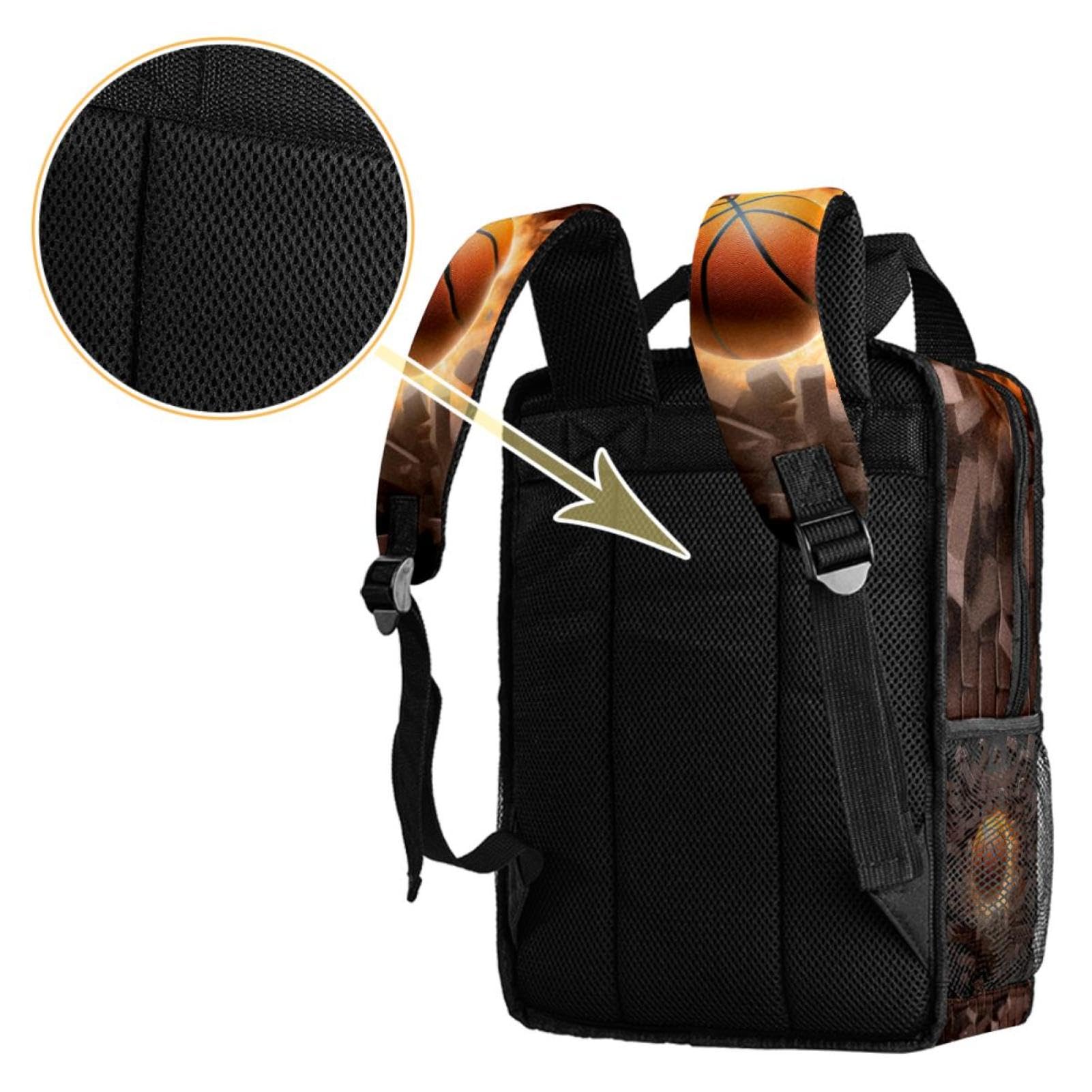 Premium Travel & Work Backpack - Lightweight Durable Laptop Backpack for Men & Women | Perfect for Business Trips, Gym, School & Outdoor Adventures | Basketball Wall Art Abstract Design