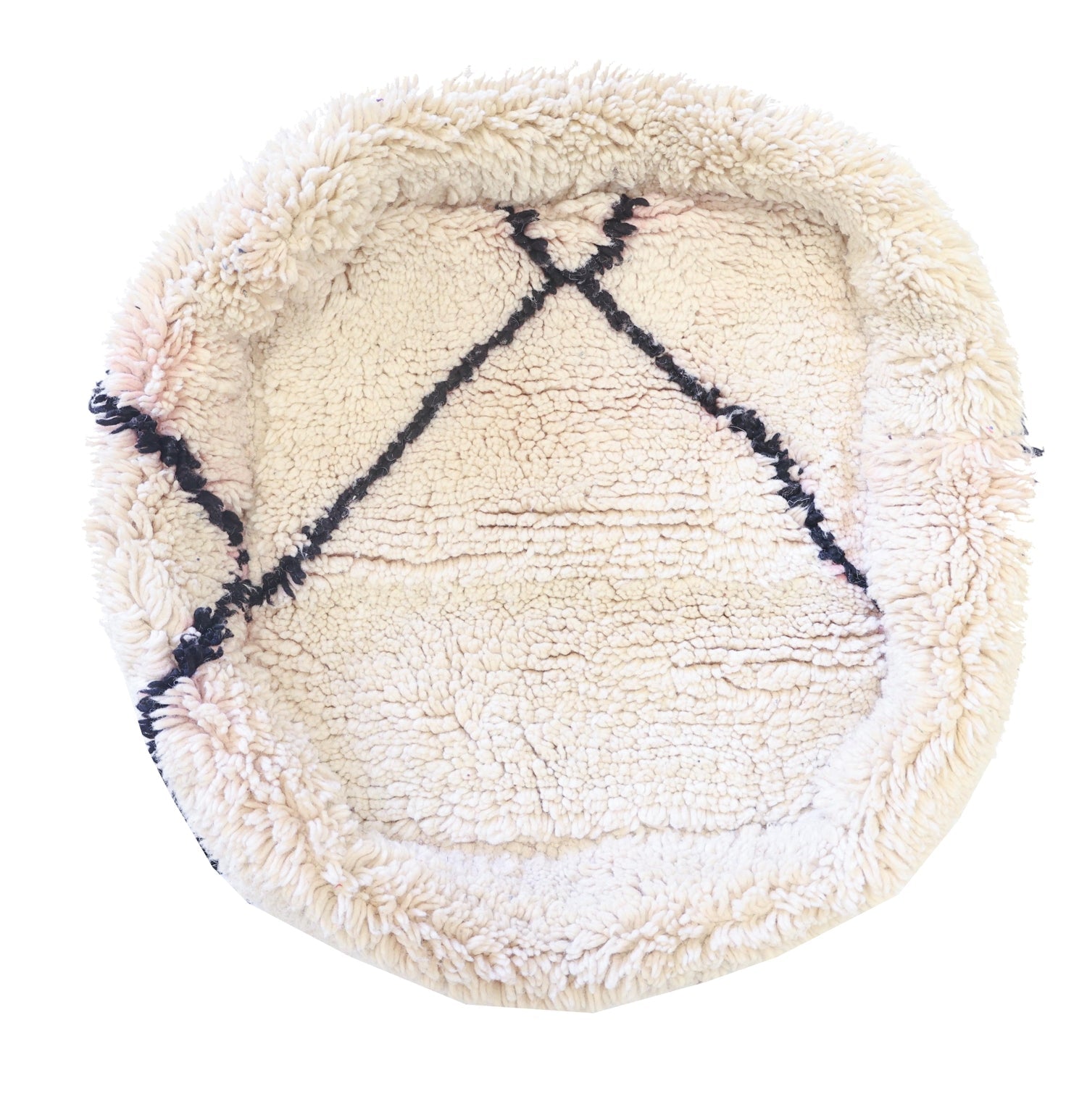 Handwoven Berber Tribal Ottoman Cover - Bohemian Home Decor, J74291 - Perfect for Living Room, Bedroom, or Office Accent Piece