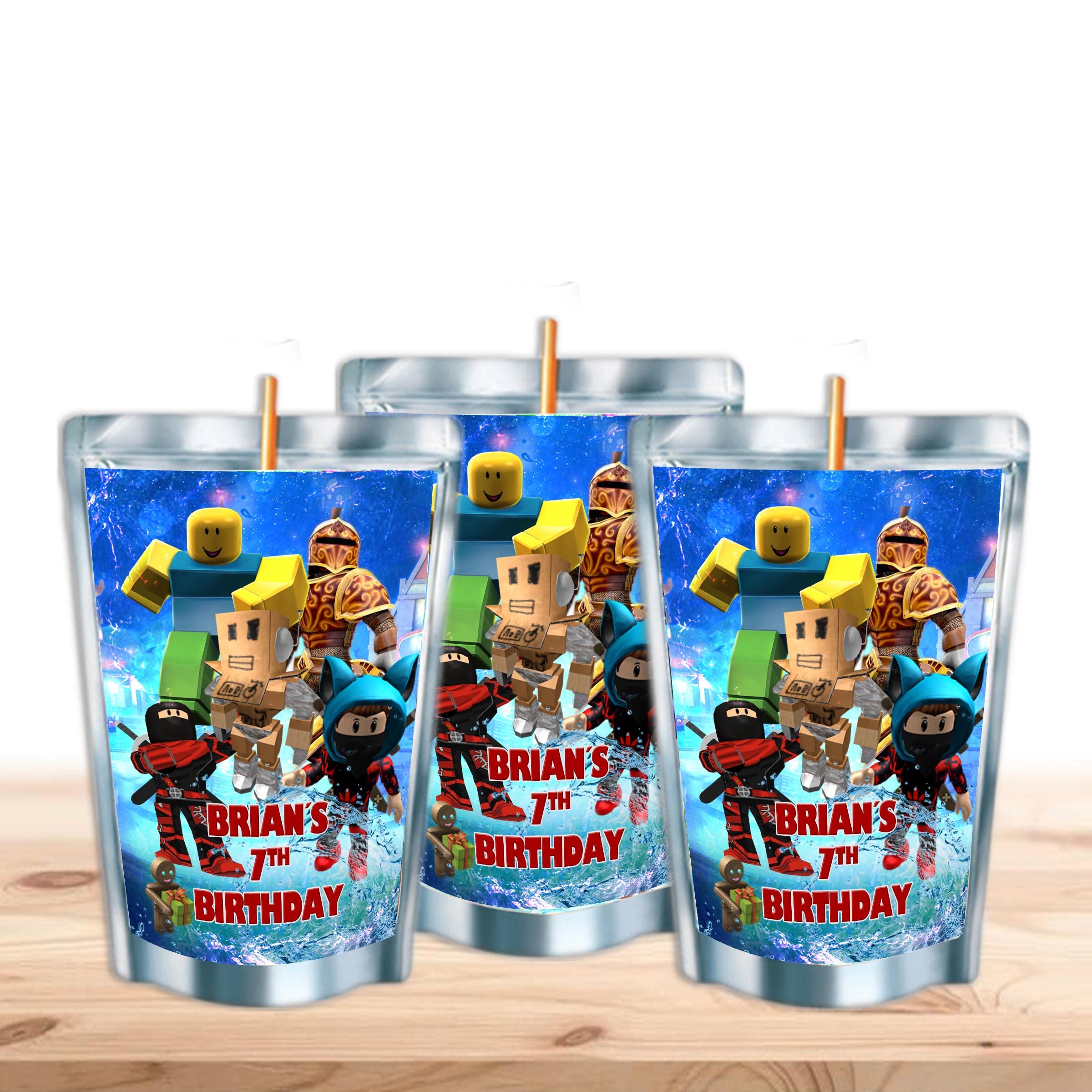 Gamer Juice Pouches 12Pack - Printed Labels for Sports & Parties