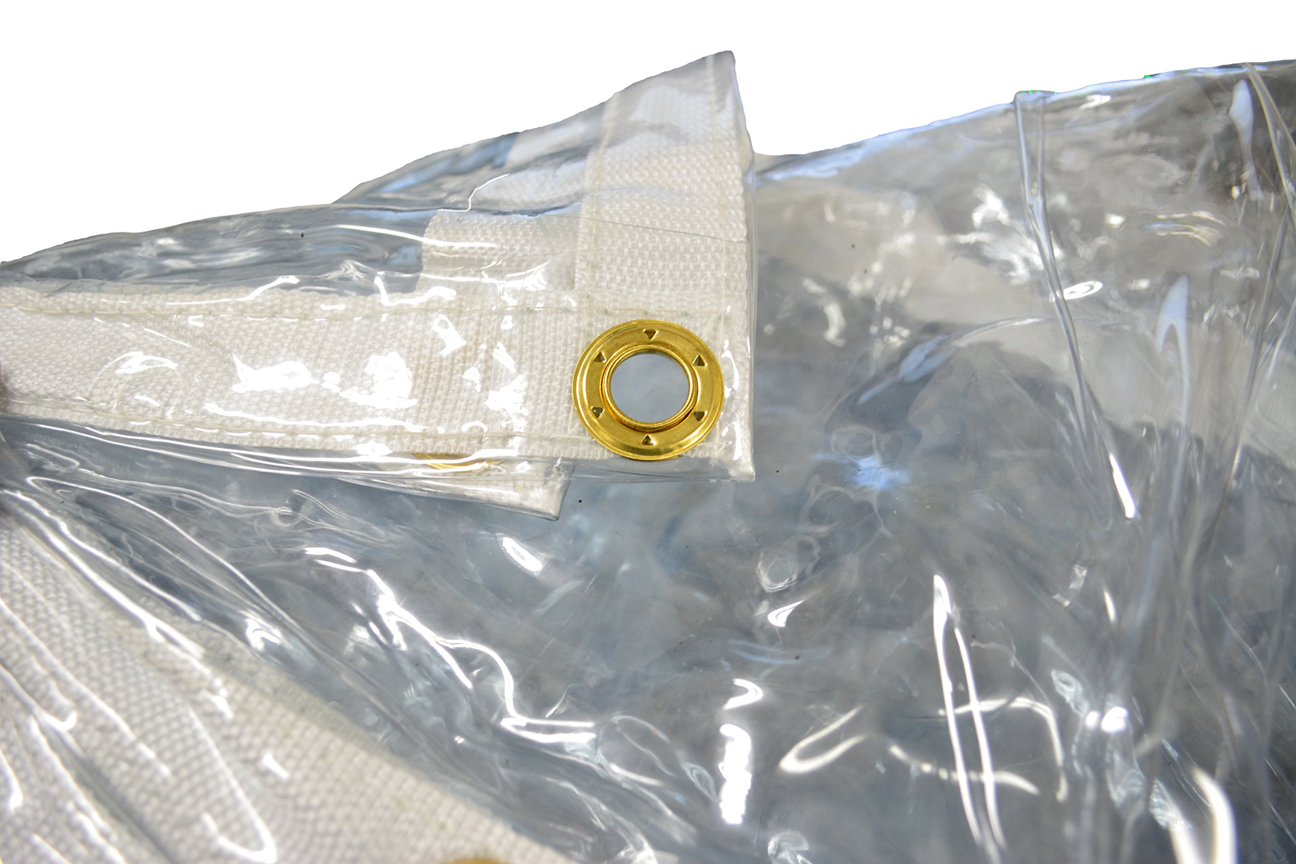 Heavy Duty 20 Mil Vinyl PVC Clear Tarp Cover 6'x8' - Waterproof, UV Resistant for Outdoor Furniture, Boat, RV, and Equipment Protection