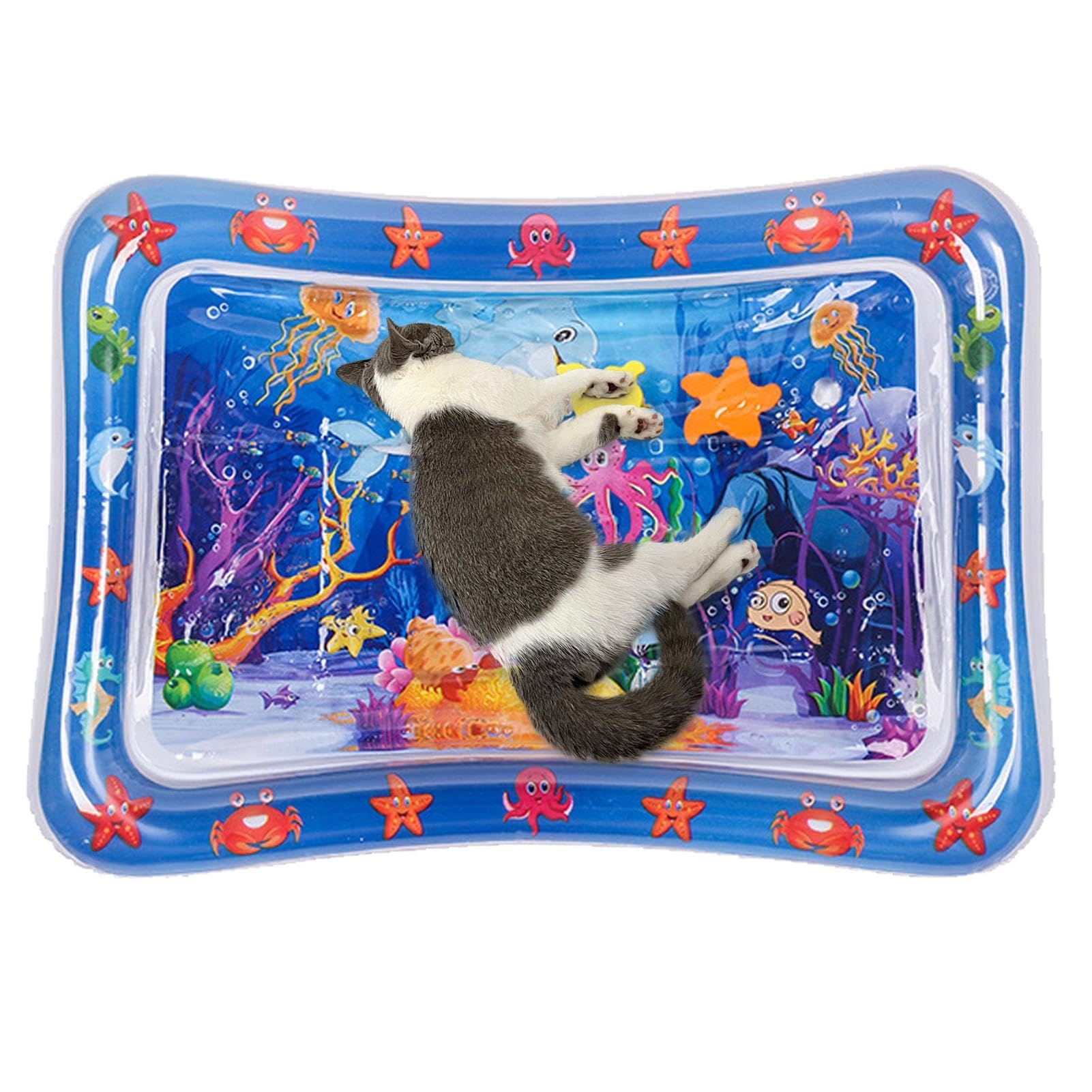 Premium Thickened Cat Water Play Mat - Interactive Sensory Toy for Indoor Cats - Encourages Self Play & Hydration - Perfect for Boredom Relief & Mental Stimulation at Home