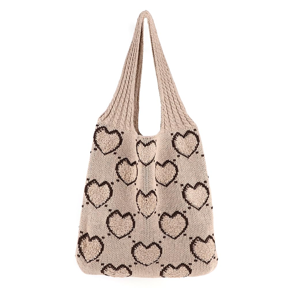 Y2K Fairycore Crochet Tote Bag for Women - Boho Hobo Purse with Mesh Design, Fairy Grunge Aesthetic Beach Bag | Perfect for Summer Outings, Music Festivals & Boho Chic Outfits