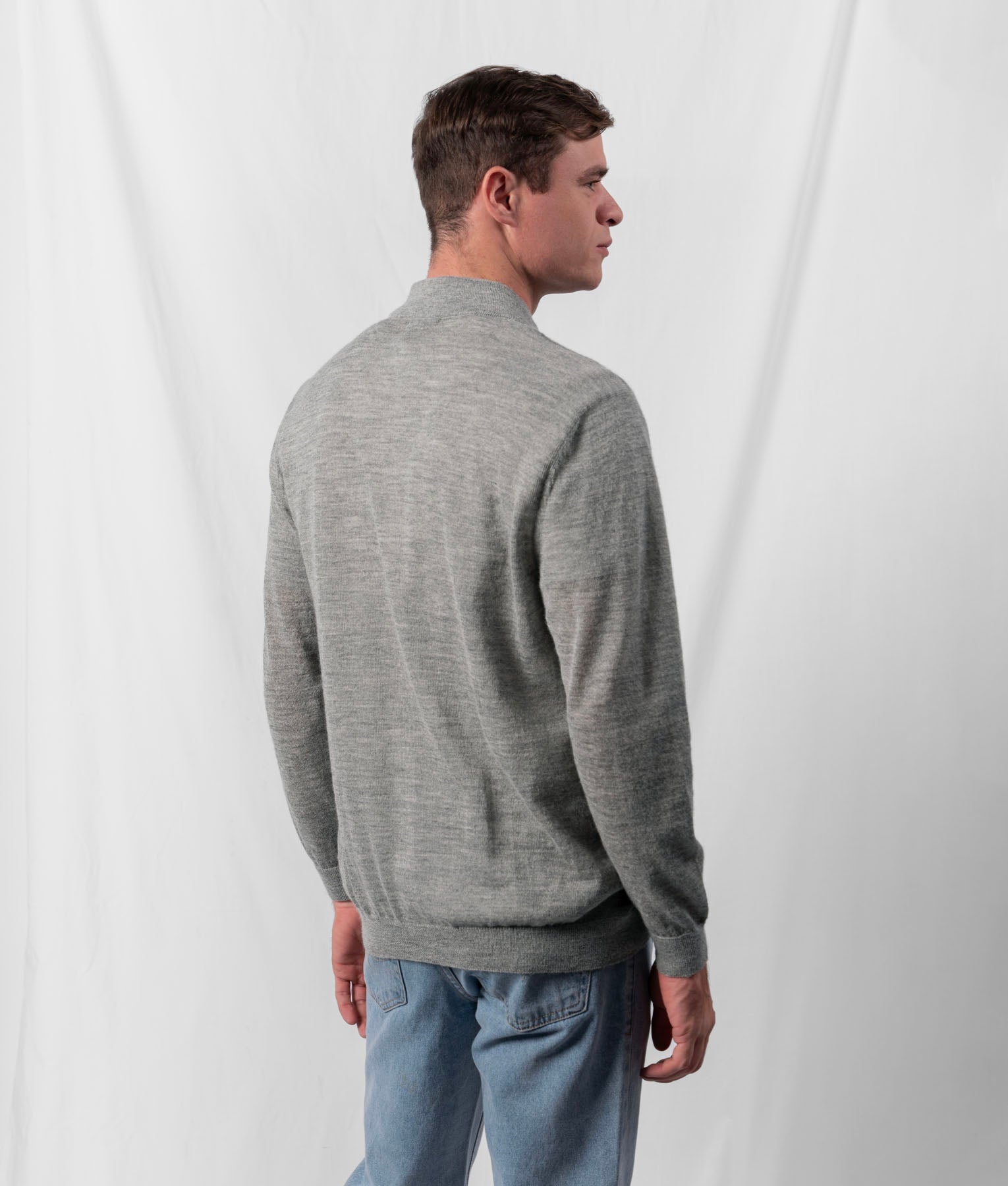 Stylish Light Grey Jersey Mock Cardigan - Soft Knit Open Front Sweater for Women | Perfect for Casual Outfits, Layering & Cozy Fall Fashion
