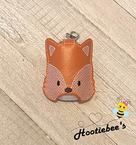 Fox Hand Sanitizer Holder & Lip Balm Organizer - Portable Keychain Clip for Purse, Backpack, Gym Bag - Essential Hygiene Accessory for Travel, Office, School, and Daily Use