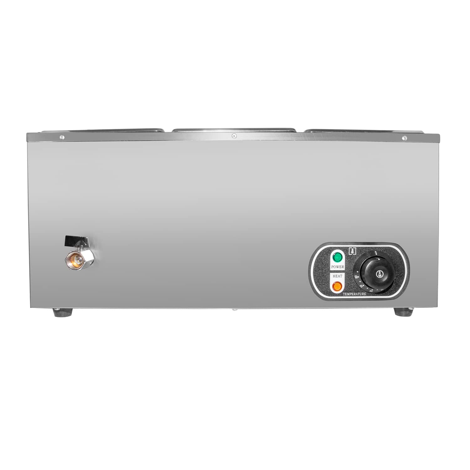 ALDKitchen Electric Bain Marie Steam Warmer - 3-Tank Stainless Steel Buffet Food Warmer (110V) for Restaurants, Catering & Home Kitchen Use