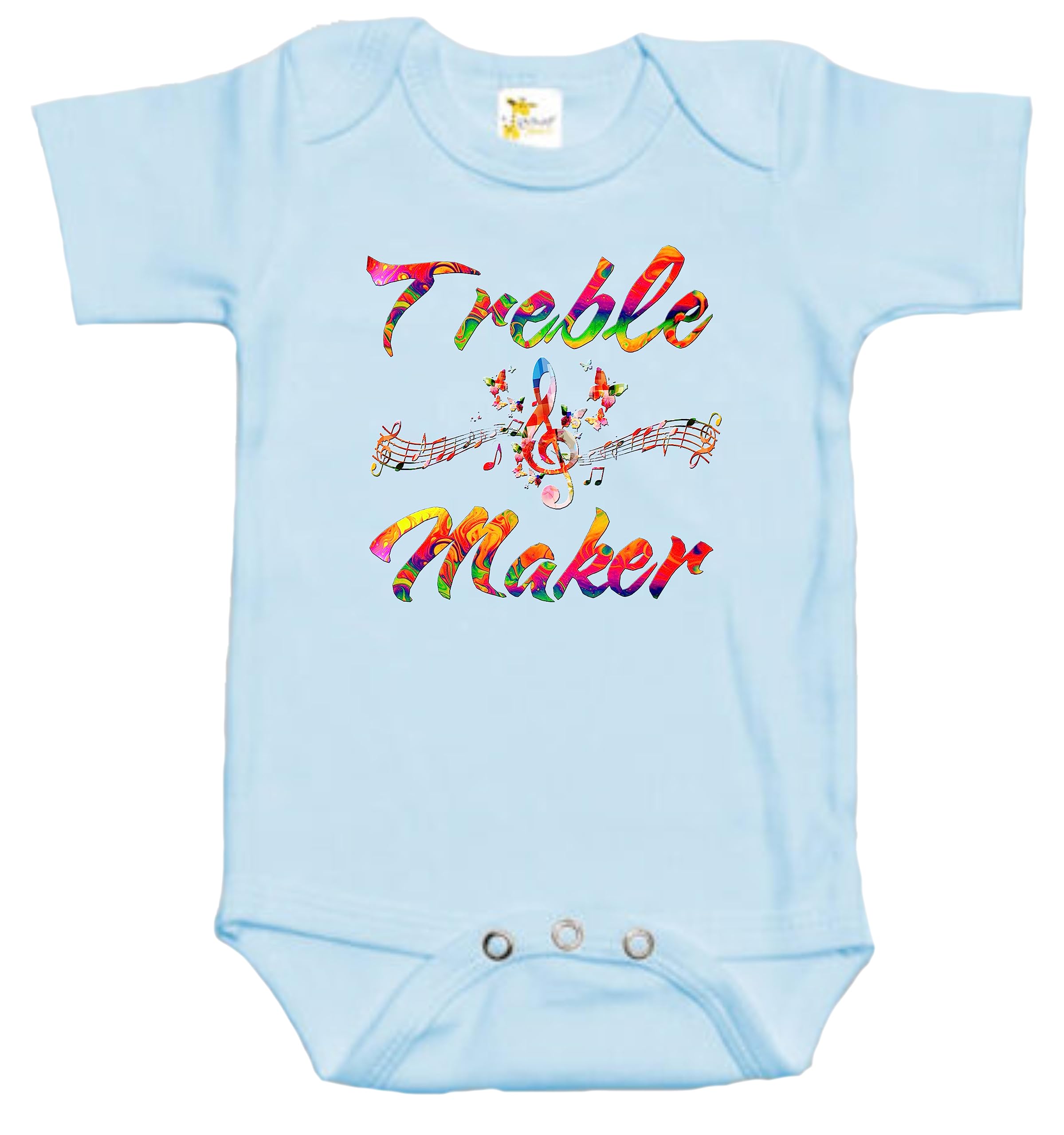 Treble Maker Music Themed Baby Bodysuit - Soft Cotton Infant Onesie for Boys & Girls | Perfect for Newborn Photoshoots, Music Classes & Casual Wear