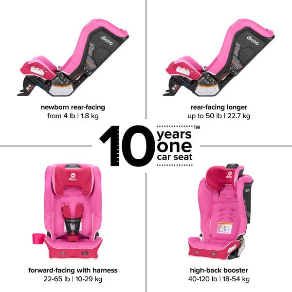 Diono Radian 3R SafePlus Convertible Car Seat - 3-in-1 Rear Facing, Forward Facing & Booster for Kids 5-120 lbs - Premium Safety for Infants, Toddlers & Big Kids - Perfect for Travel & Everyday Use