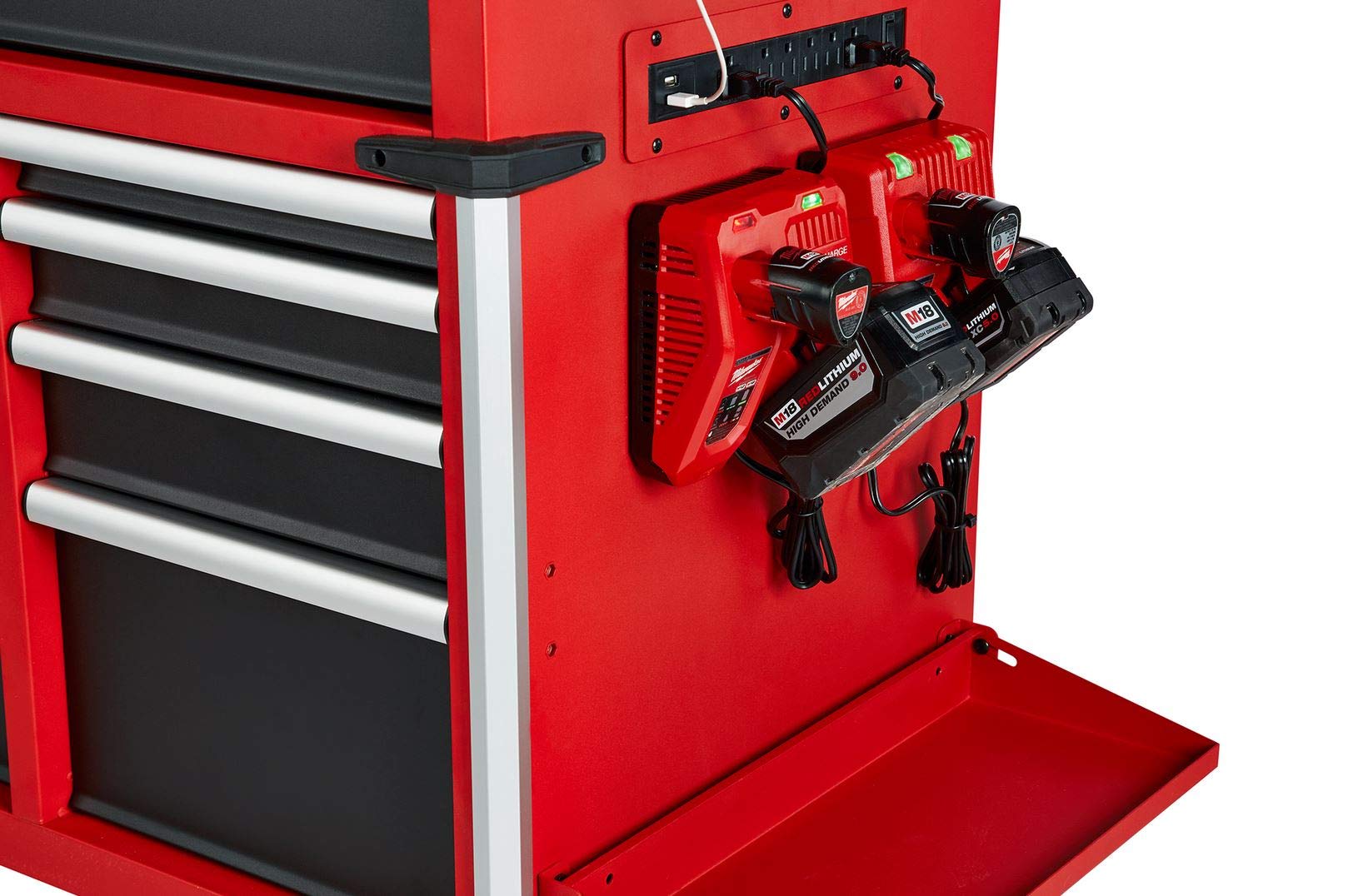 Milwaukee 56-Inch 18-Drawer Heavy Duty Tool Chest and Cabinet Combo with Electronic Keypad Lock - Professional Garage Workshop Storage Solution for Mechanics and DIY Enthusiasts