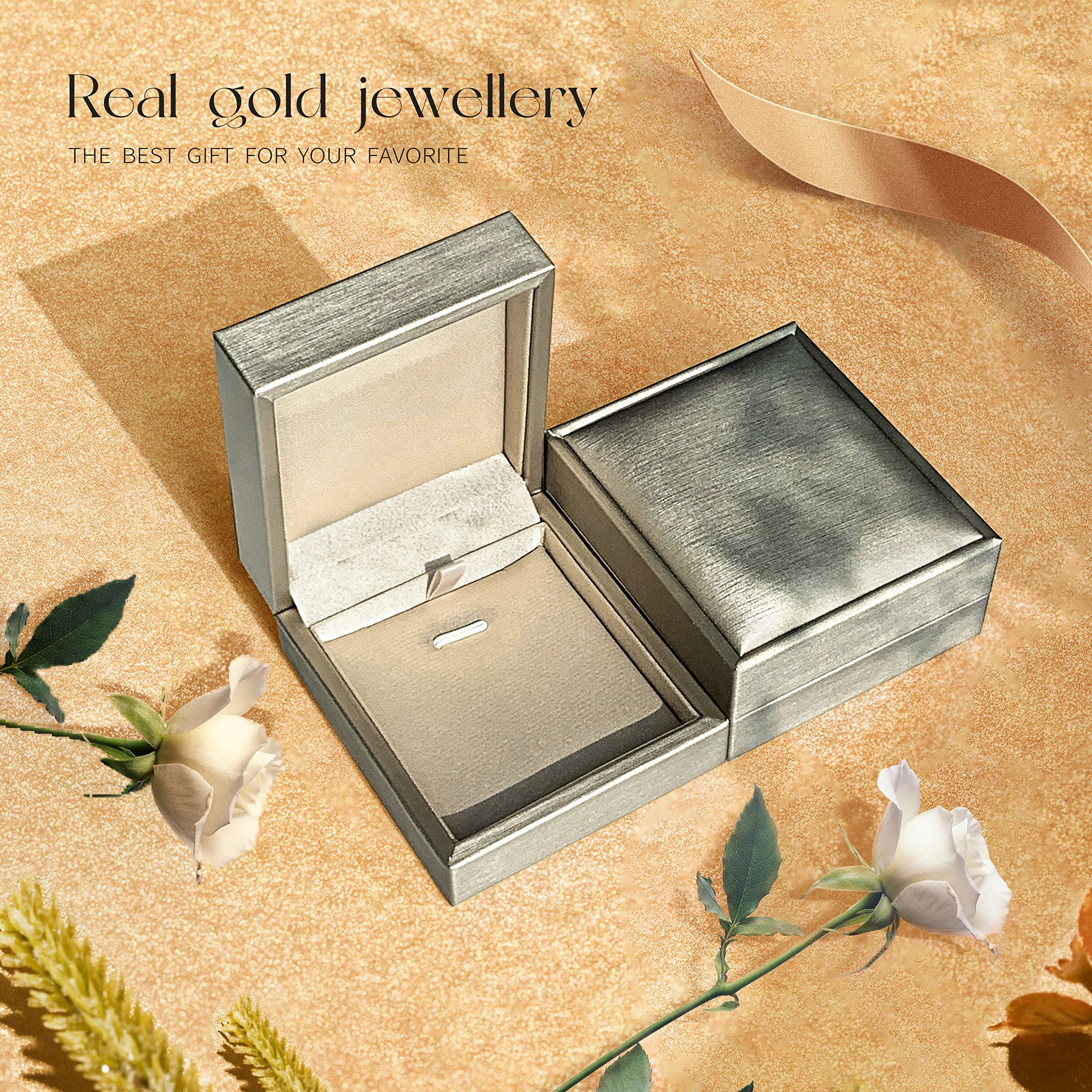 18K Gold Solitaire Diamond Pendant Necklace for Women - 0.1cttw F-G Color SI1 Clarity Bezel Setting, 16+2