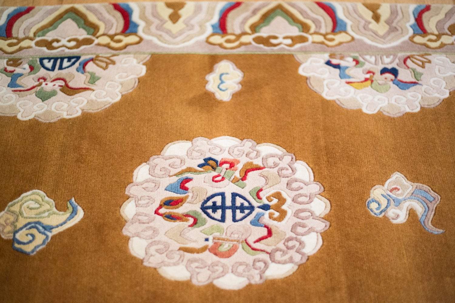 Handmade Tibetan Wool Carpet - Authentic Traditional Design for Home Decor, Living Room & Bedroom Floor Rug - Soft & Durable for Cozy Warmth