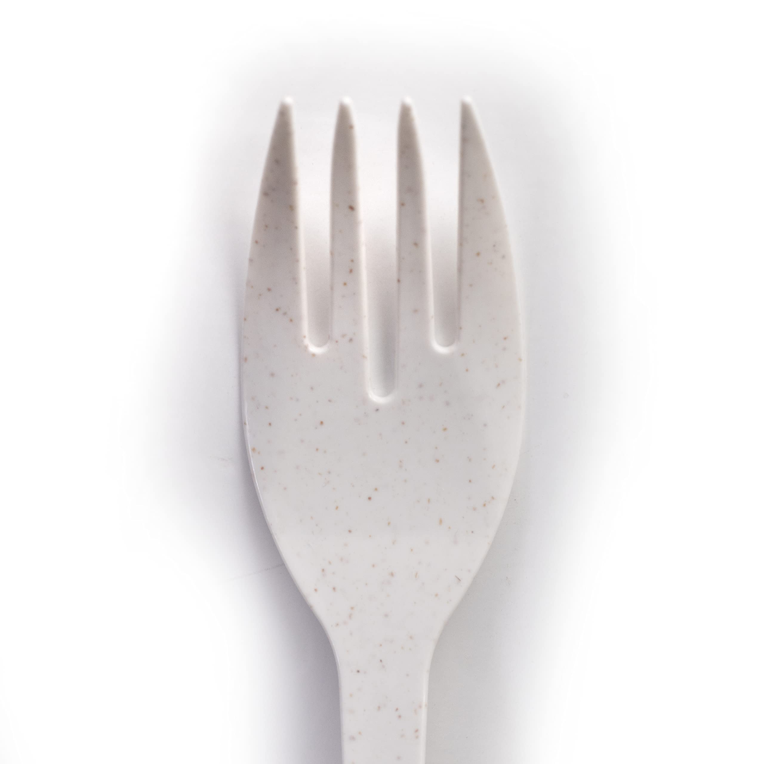 Eco-Friendly Reusable Bamboo Forks - Bulk 12-Piece Set, White Compostable Cutlery for Parties, Picnics & Sustainable Dining