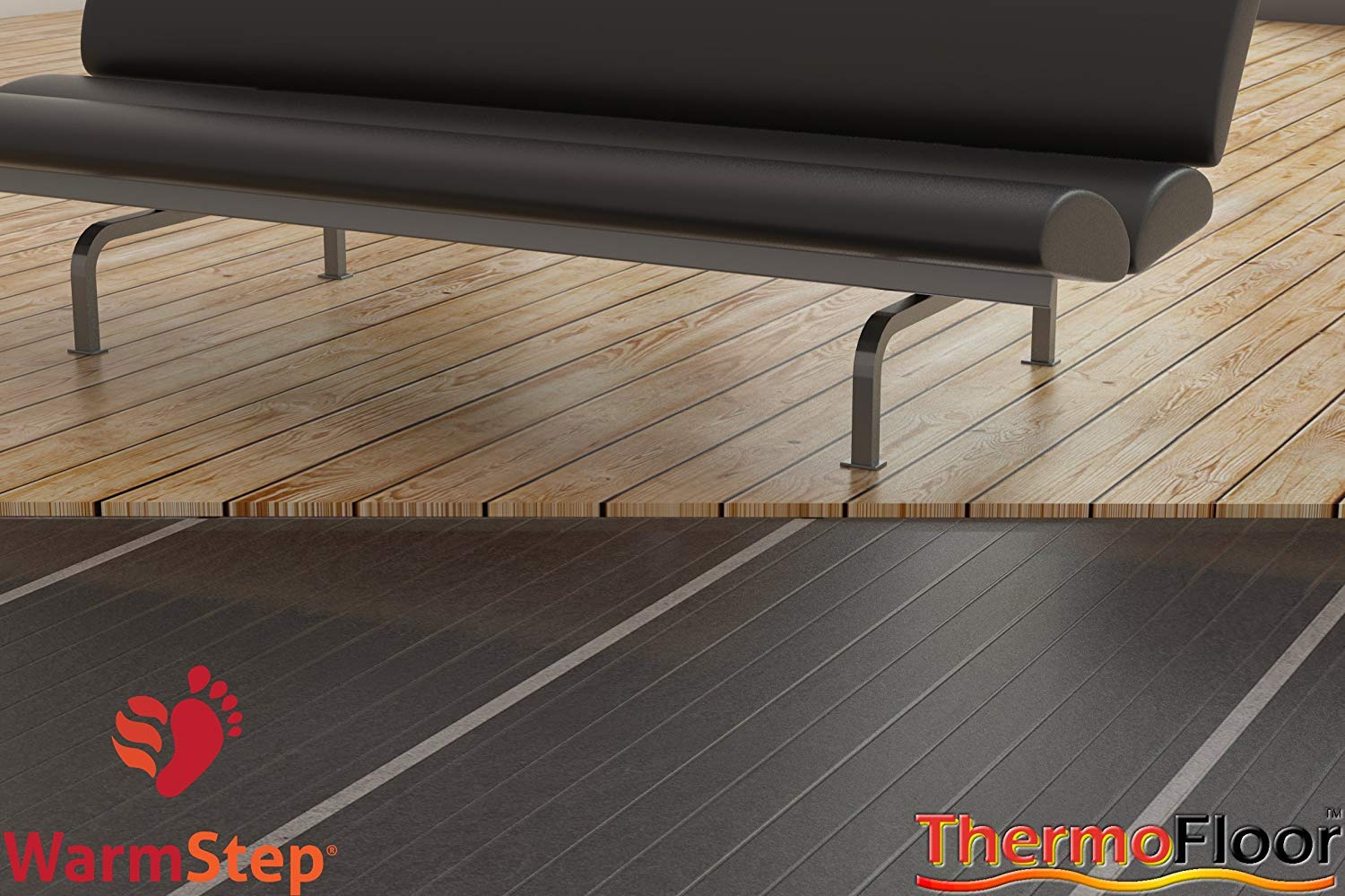 240V Under Tile Floor Heating System - 24 Sqft (1.5ft x 16ft) Radiant Heating Mat for Tile & Stone Floors - Energy Efficient Warm Floor Solution for Bathrooms, Kitchens & Basements