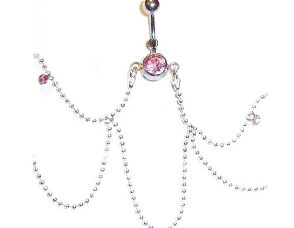 Elegant Belly Button Ring - 14G Navel Chandelier Drop Dangle Jewelry for Women | Waist Chain Body Piercing Accessories | Perfect for Beach Parties, Festivals & Summer Outfits