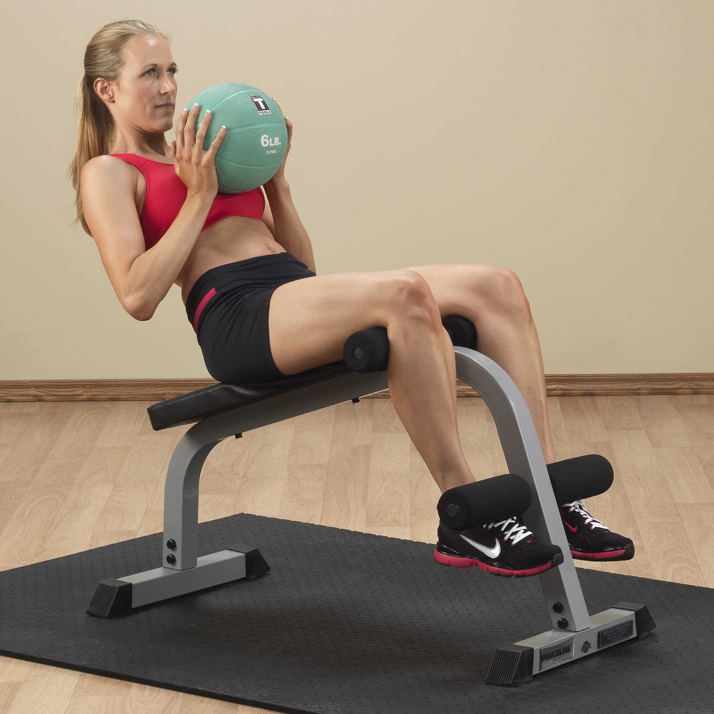 Body-Solid Powerline Ab Board (PAB139X) - 6-Pack Abs Machine for Home Gym Strength Training | Core Workout Equipment for Men & Women | Perfect for Abdominal Exercises and Fitness Routines