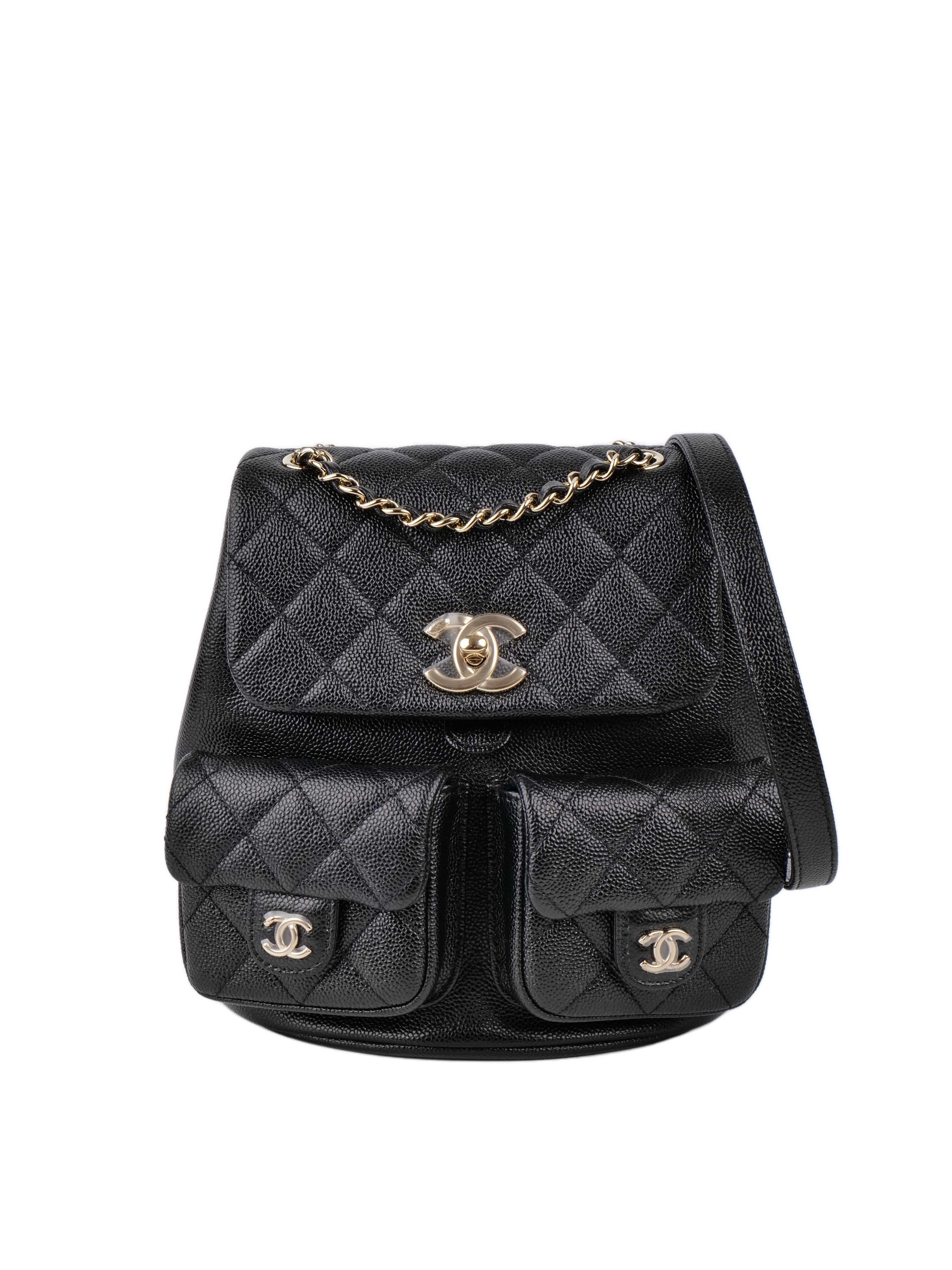 Chanel Black Caviar Leather Backpack for Women | Luxury Designer Handbag for Travel, Work & Everyday Use