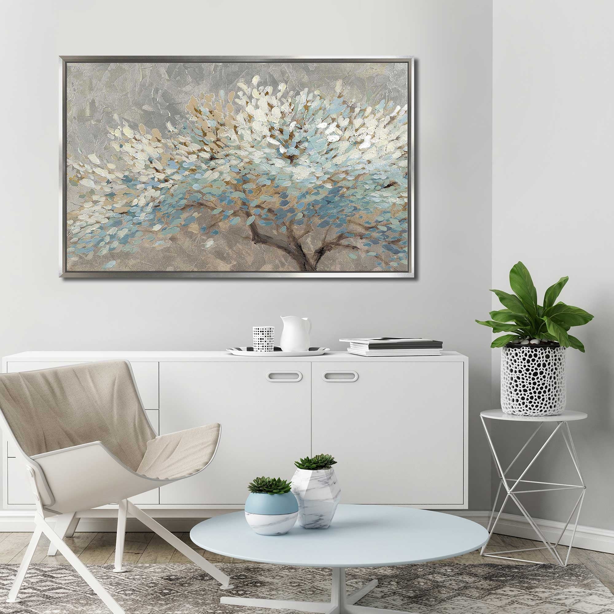 A Thousand Silver Lifetimes Print on Floating Canvas - Elegant Wall Art for Living Room, Bedroom & Office Decor