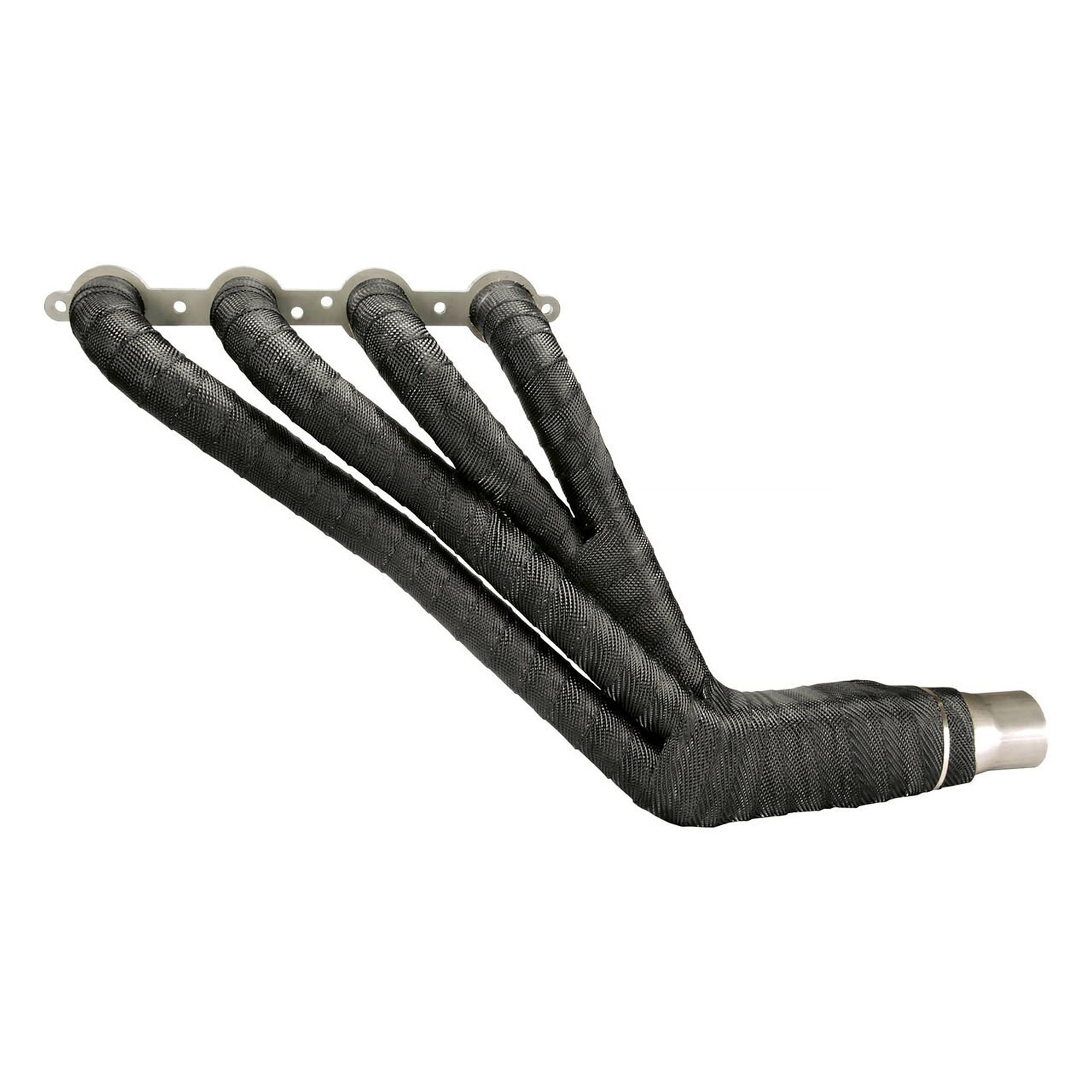 High-Temperature Black Titanium Exhaust Heat Wrap with Lava Rock Technology - 2