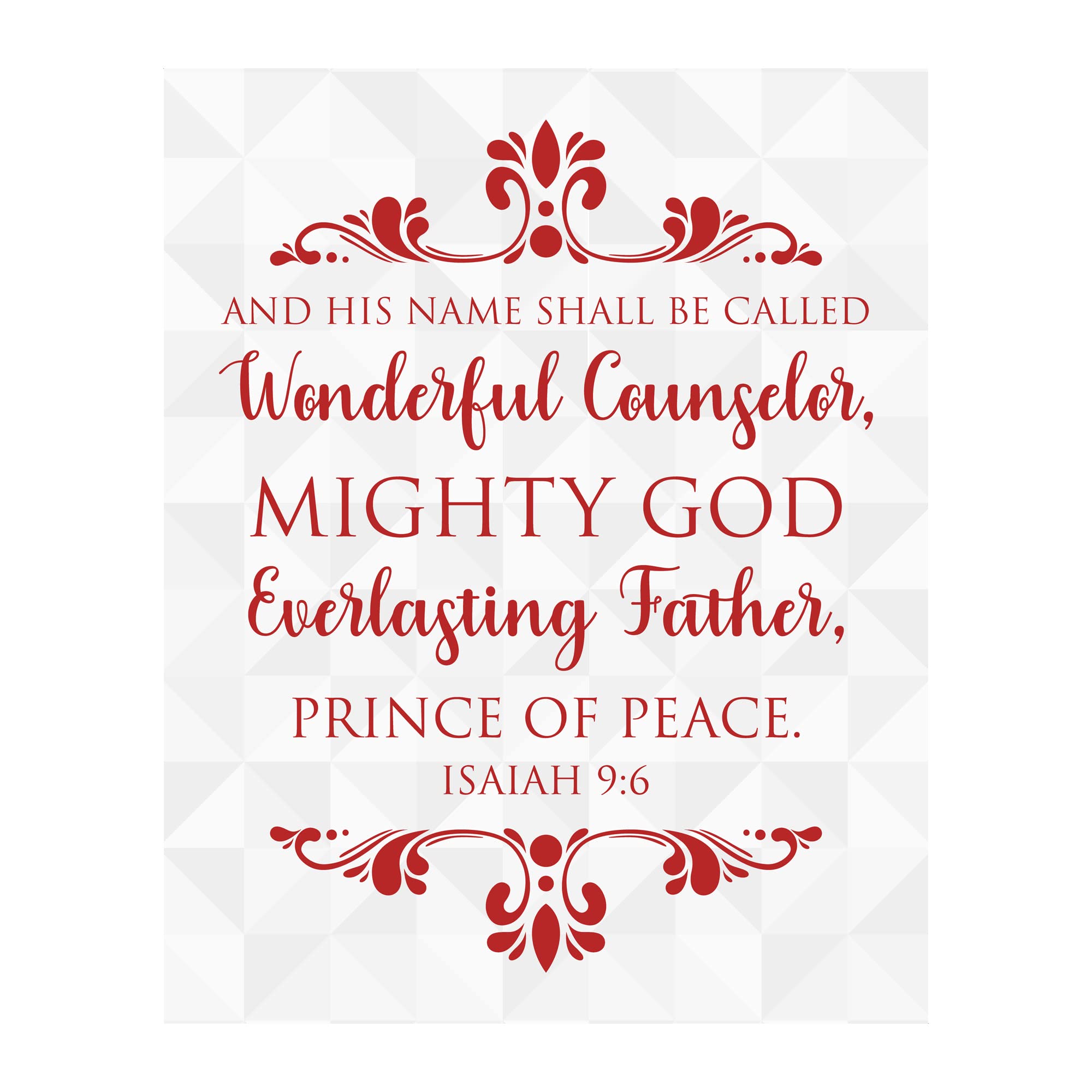 Isaiah 9:6 Prince of Peace Bible Verse Wall Art Print - 11x14” Inspirational Scripture Canvas for Christian Home Decor, Office, Church & School - Perfect Christmas Gift & Faith-Based Decor for Living Room, Bedroom or Prayer Space