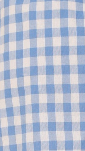 Madison Top Women's Blue and White Gingham Checkered Shirt - Casual Summer Blouse for Outdoors, Beach & Vacation