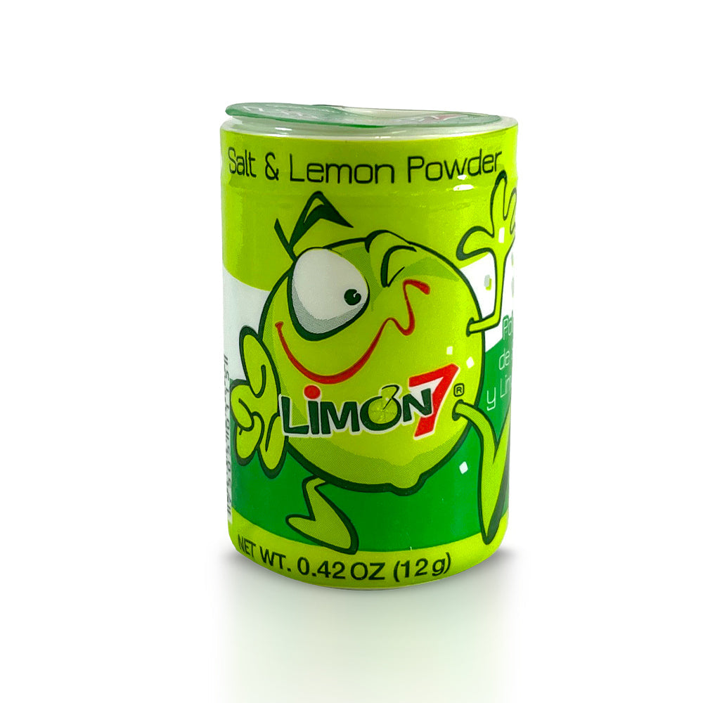 Dulces Anáhuac Limon7 Salt & Lemon Powder Shaker | 10ct Box | Perfect for Snacks, Fruits & Margaritas