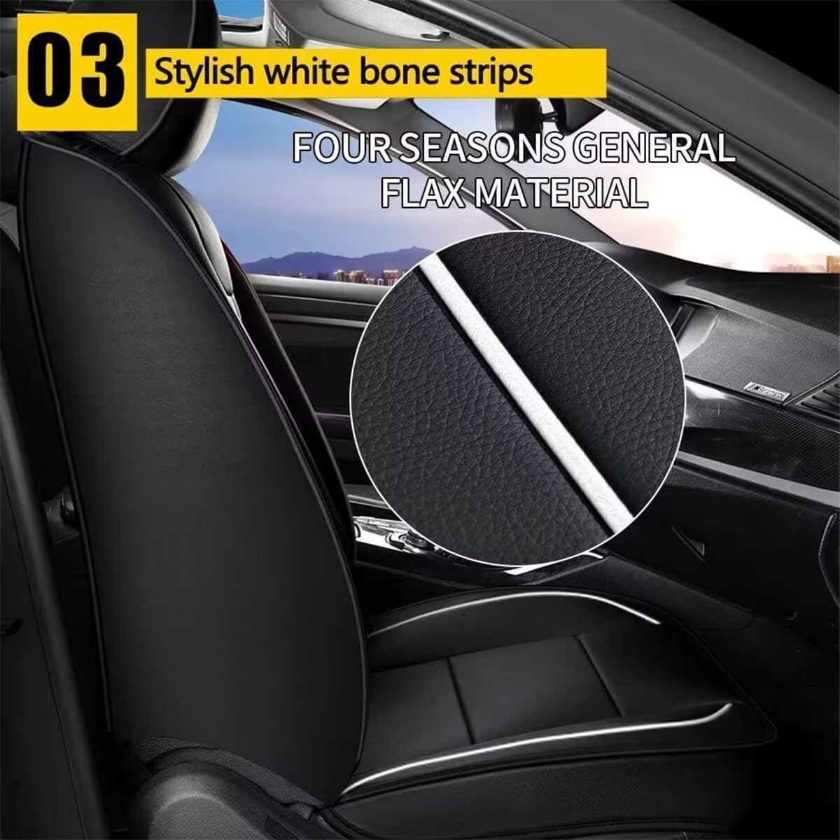 Premium Faux Leather Car Seat Covers for Kia Forte 2010-2024 - 2-Piece Front Set in Black | Universal Fit, Comfort & Protection | Perfect for Daily Commute, Road Trips & Car Interior Upgrade