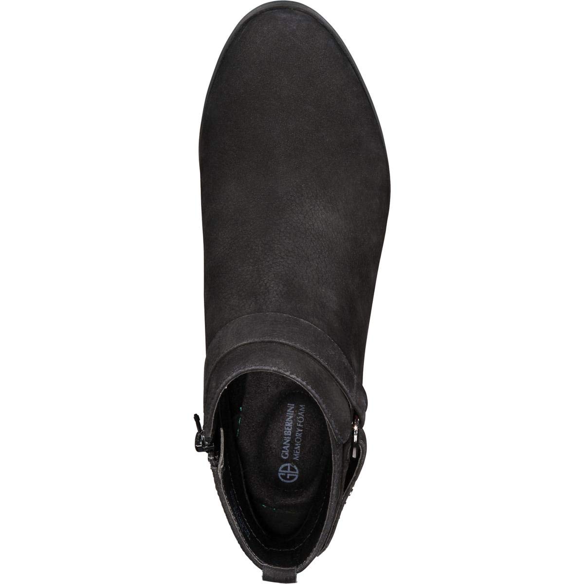 Giani Bernini Women's Putneyy Leather Heeled Ankle Boots - Black Size 11 Medium (B,M) - Stylish & Comfortable for Office, Party & Fall Winter Fashion