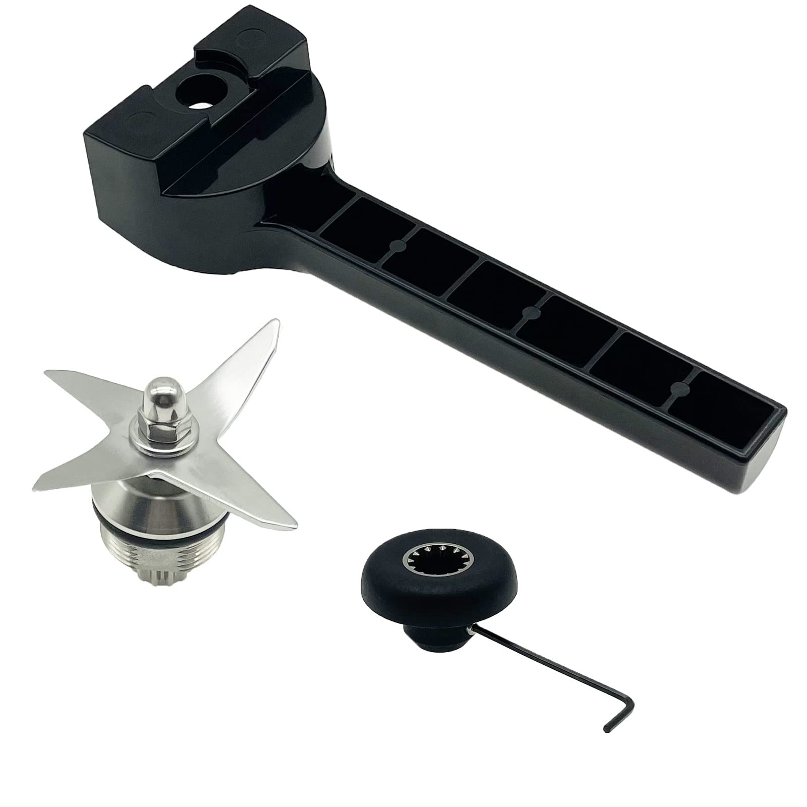 Vitamix Blender Replacement Wet Blade Assembly 104675 STM102R 1152 with Wrench Drive Socket - Compatible with 500, 4500, 5000, 5200, 5500, 6300 Models & VM0102, VM0103, VM0104 - Fits 64oz, 48oz, 32oz Standard Containers - Perfect for Smoothies, Soups, and Food Processing