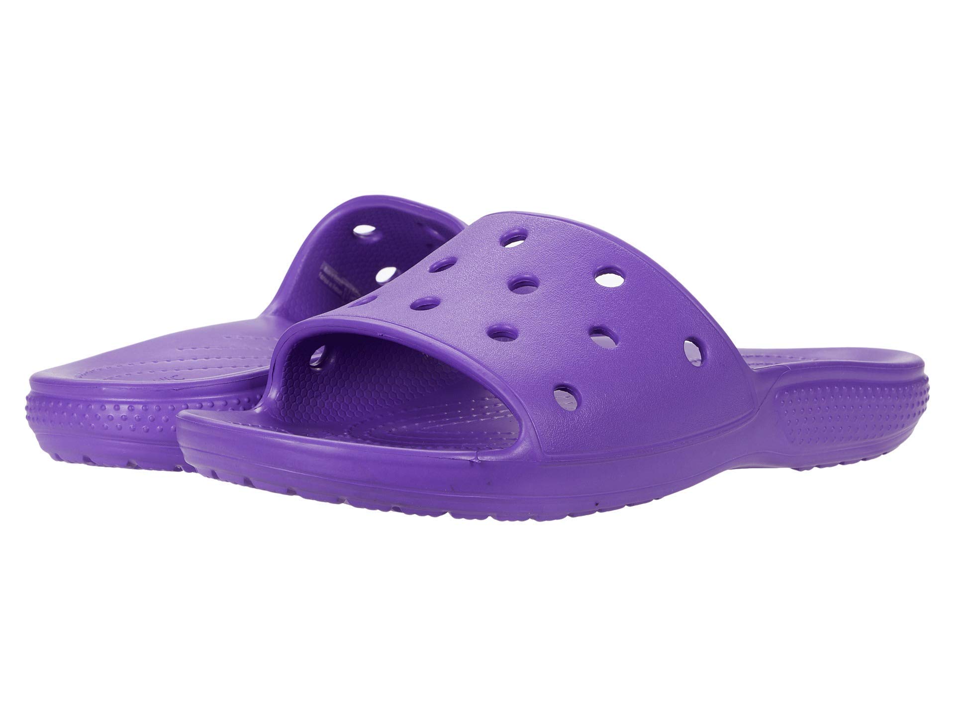 Crocs Unisex Classic Slide Open Toe Sandals - Comfortable & Lightweight Water Shoes for Men & Women - Perfect for Beach, Pool, Spa & Indoor Use