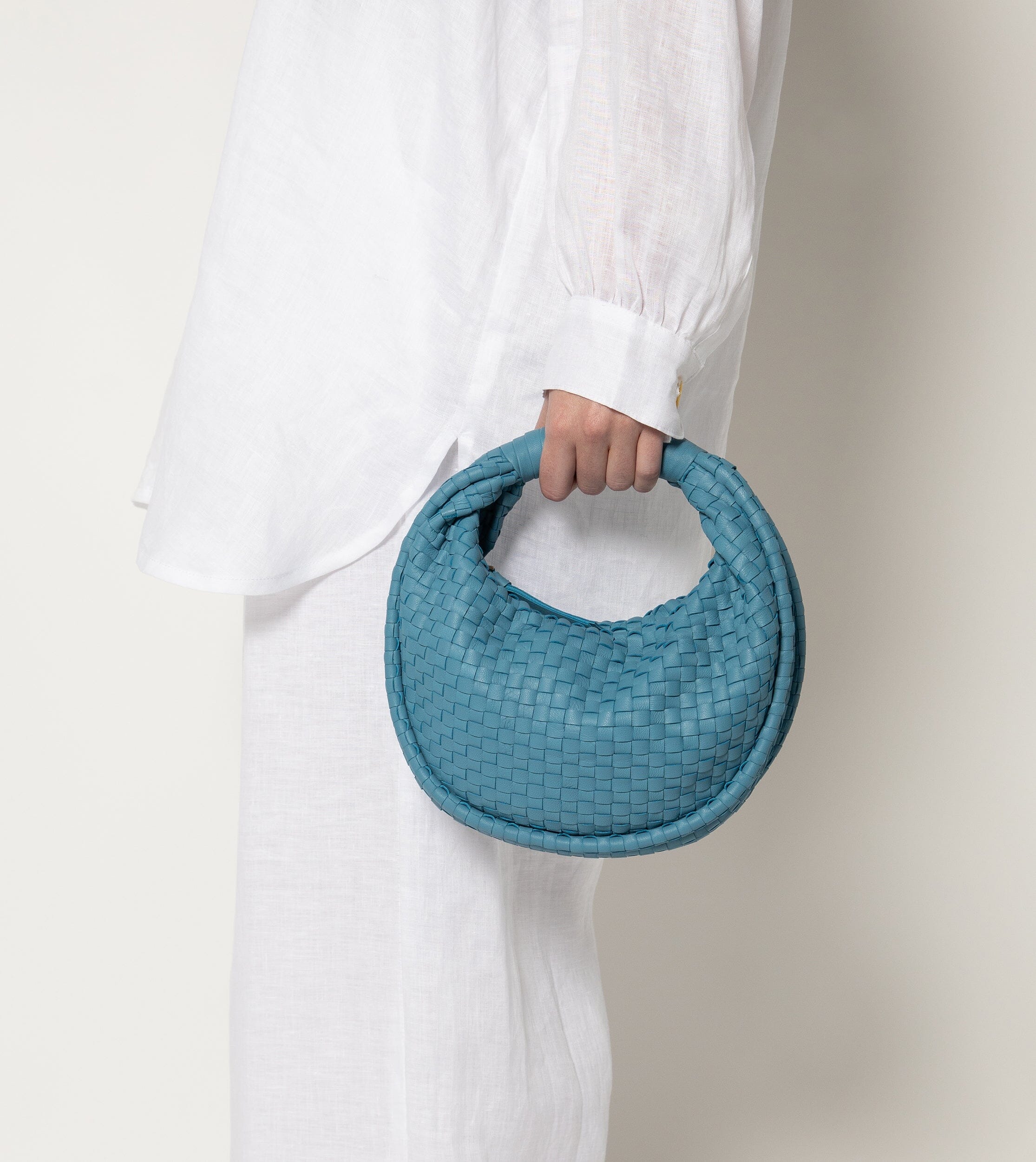 Jem Leather Mini Hobo Bag in Periwinkle Blue - Stylish Crossbody Purse for Women, Perfect for Daily Use, Travel & Date Night