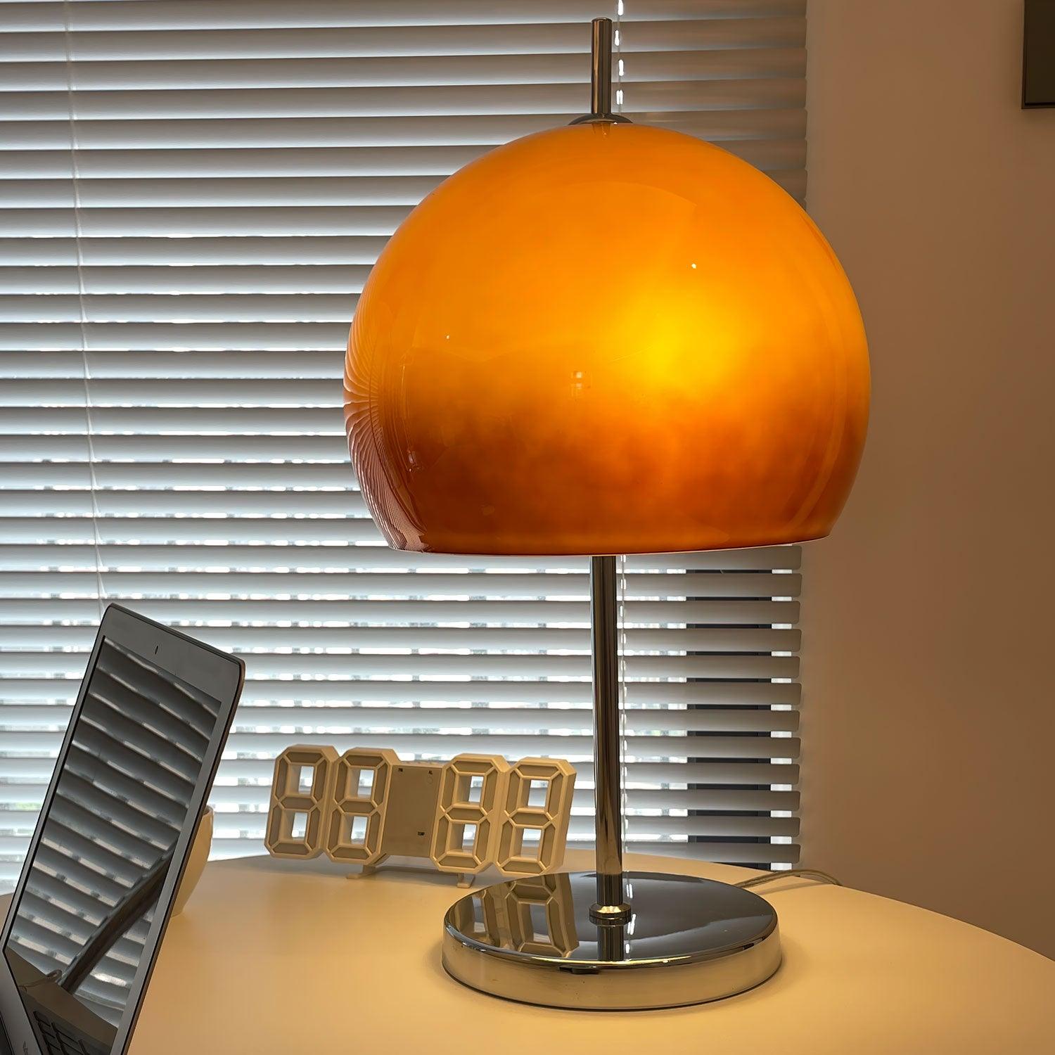 Modern Mushroom Bauhaus Table Lamp - Minimalist Design for Bedroom, Living Room & Office - Warm White LED Light for Cozy Ambience