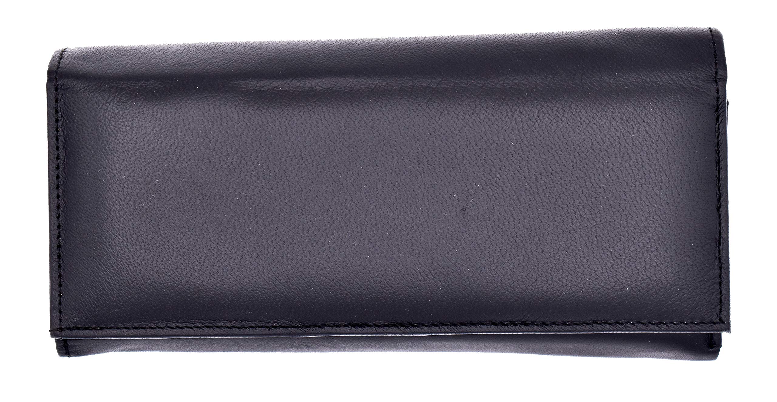 Rose Envelope Wallet for Women - Genuine Leather Slim Card Holder with RFID Protection (Black) | Perfect for Everyday Use, Travel & Gift Giving