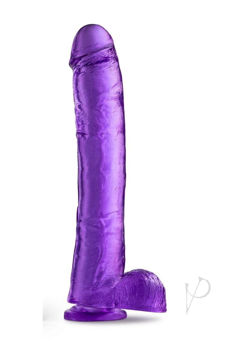 Realistic Purple Dildo with Strong Suction Cup - B Yours Plus Hefty N' Hung for Enhanced Pleasure | Perfect for Solo Play, Couples & BDSM Scenes