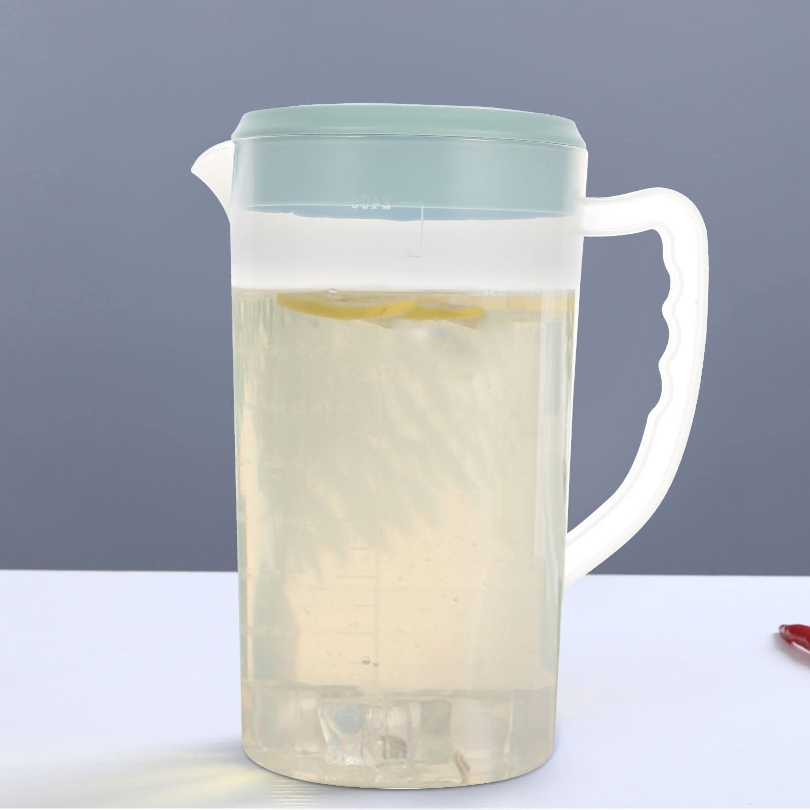 2600ML Large Clear Plastic Pitcher with Lid - Hemoton BPA-Free Water Jug for Mixing Drinks, Juice, Iced Tea & More | Perfect for Parties, BBQs & Home Kitchen Use