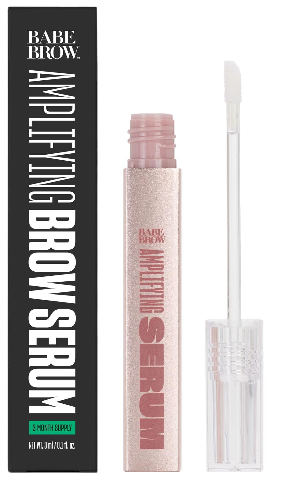 Babe Original Eyebrow Growth Serum for Thicker Fuller Brows - Castor Oil & Biotin Enriched with Repairing Amino Acids - Perfect for Sparse Brows & Daily Brow Care Routine