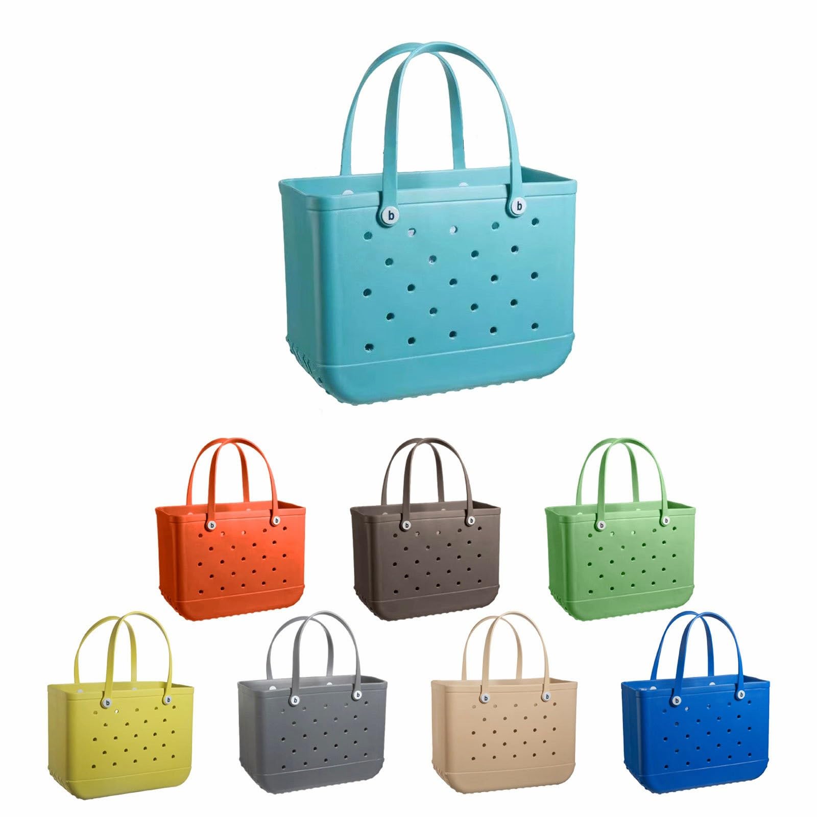 Waterproof Rubber Beach Tote Bag for Women - Lightweight Travel & Sports Tote with Hand Wash Feature - Perfect for Swimming, Vacation, and Summer Outdoor Activities