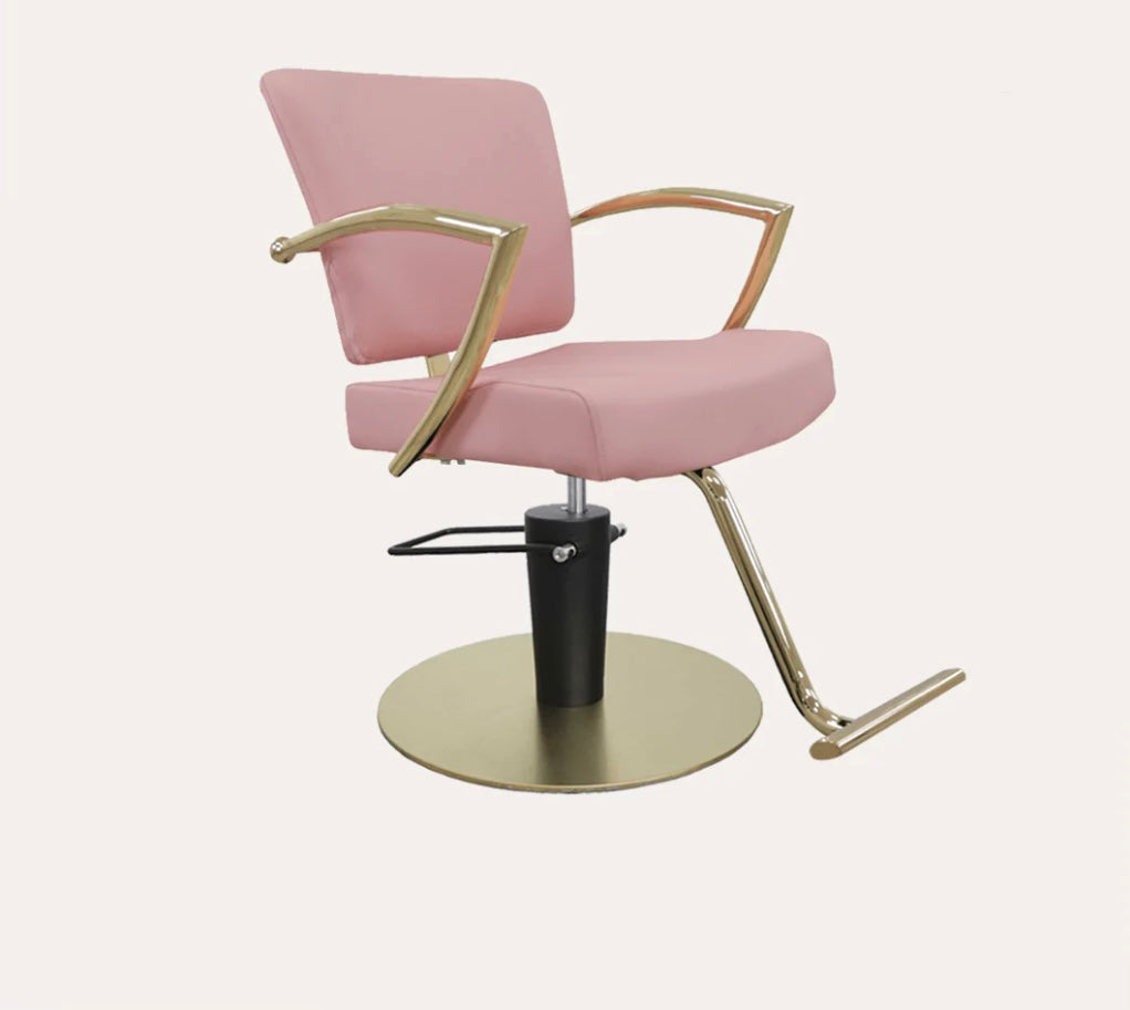 Premium Manhattan Gold Salon Chair - Adjustable Hydraulic Styling Chair for Hairdressers & Barbers - Perfect for Salons, Spas & Home Use