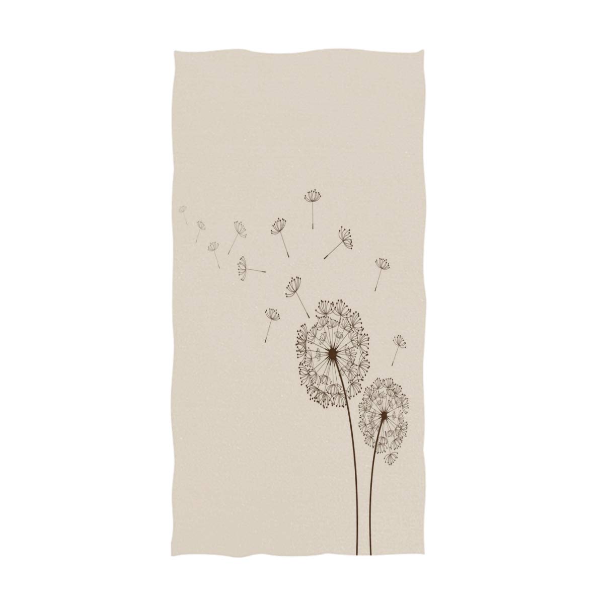 Premium Decorative Hand Towels - Soft, Highly Absorbent 16x30 Inch Dandelion Print Bath Towels for Bathroom, Hotel, Gym & Spa | Luxury Home Decor & Guest Towel Set (Beige) | Perfect for Spa Days, Guest Bathrooms & Upscale Hospitality