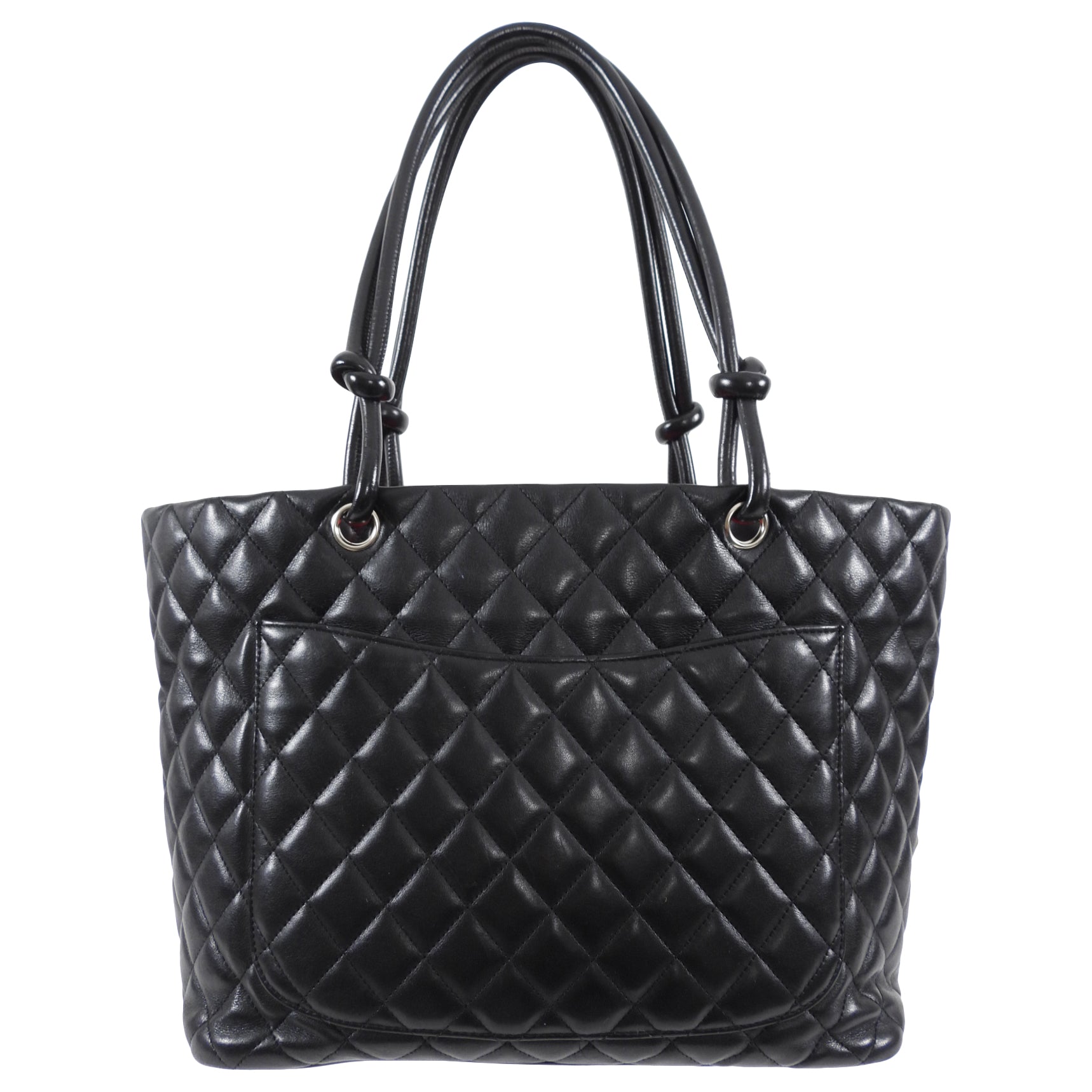 Authentic Chanel 2004 Cambon Black & White CC Logo Tote Bag - Luxury Designer Handbag for Women, Perfect for Work, Travel & Everyday Use