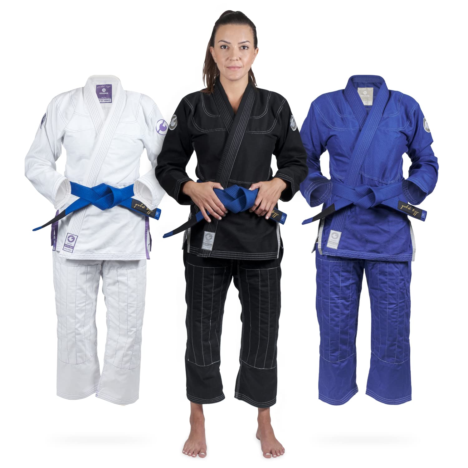 Premium Gold BJJ Women's Aeroweave Jiu Jitsu Gi - Ultra Lightweight IBJJF Approved Brazilian Jiu Jitsu Uniform for Female Athletes - Perfect for Training, Competition & MMA