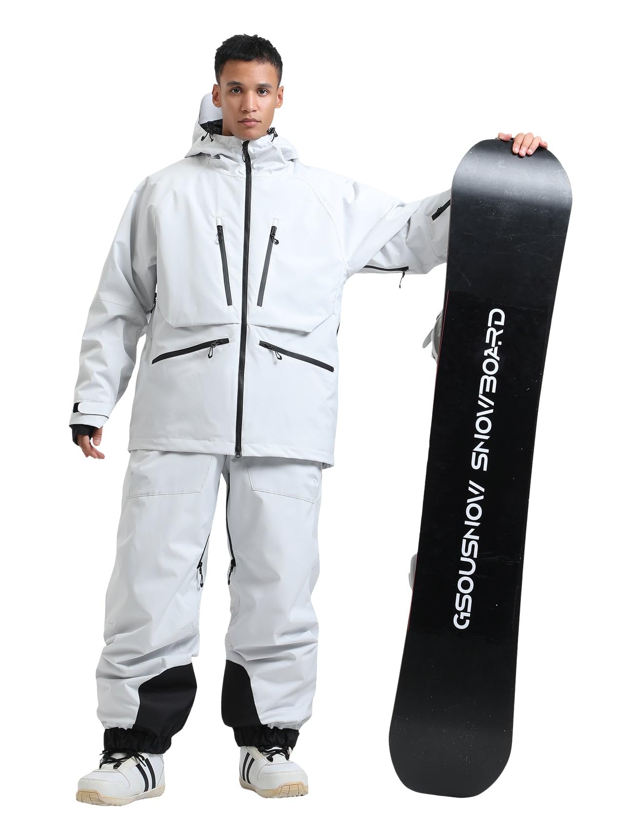 GSOU SNOW Men's & Women's Insulated Waterproof Snow Bibs - Windproof Ski Pants for Snowboarding & Winter Sports | Warm Baggy Overalls for Skiing, Snowboarding & Outdoor Activities