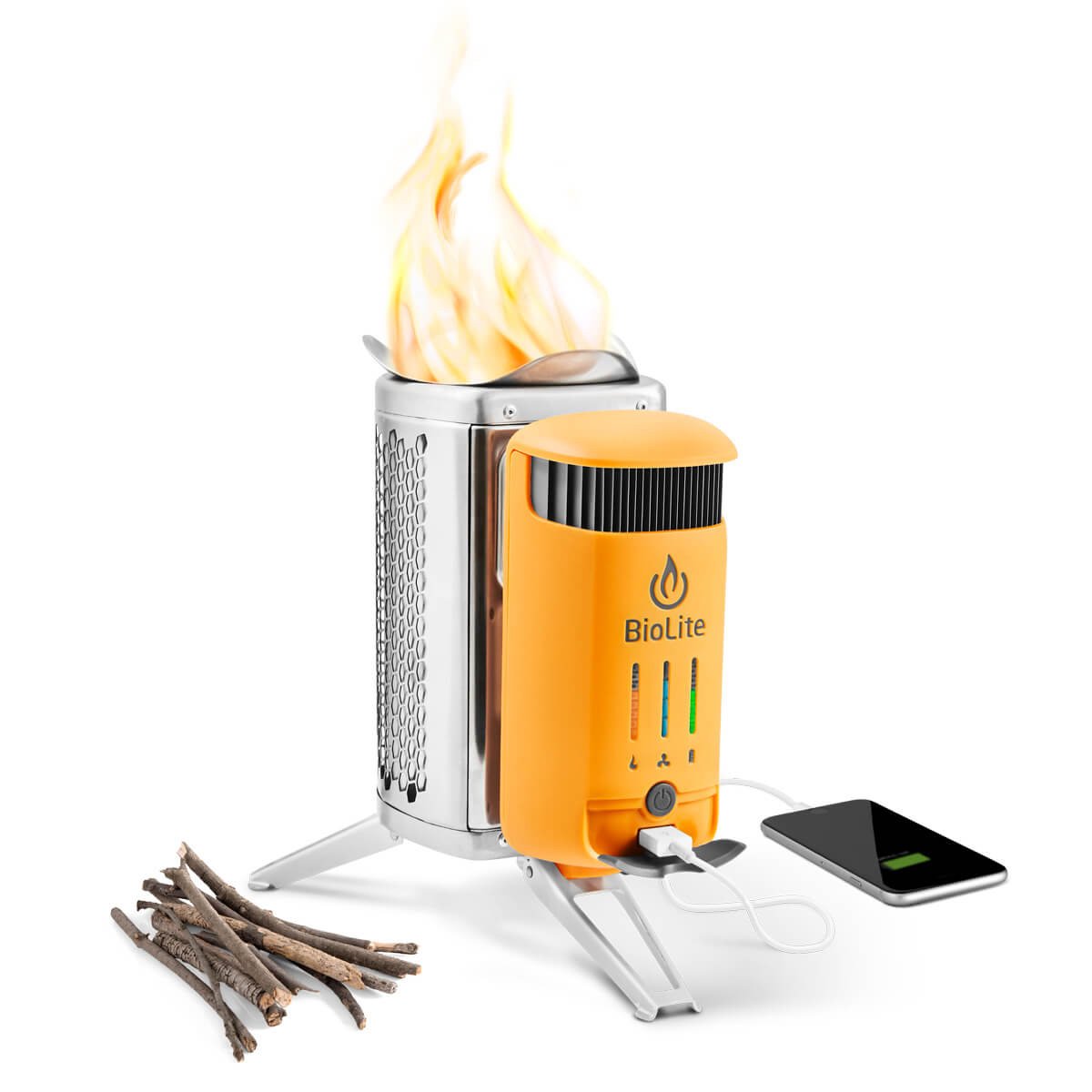 BioLite CampStove 2 - Portable Wood Burning Camp Stove with USB Charger & Electricity Generator for Outdoor Camping, Hiking & Emergency Power Supply