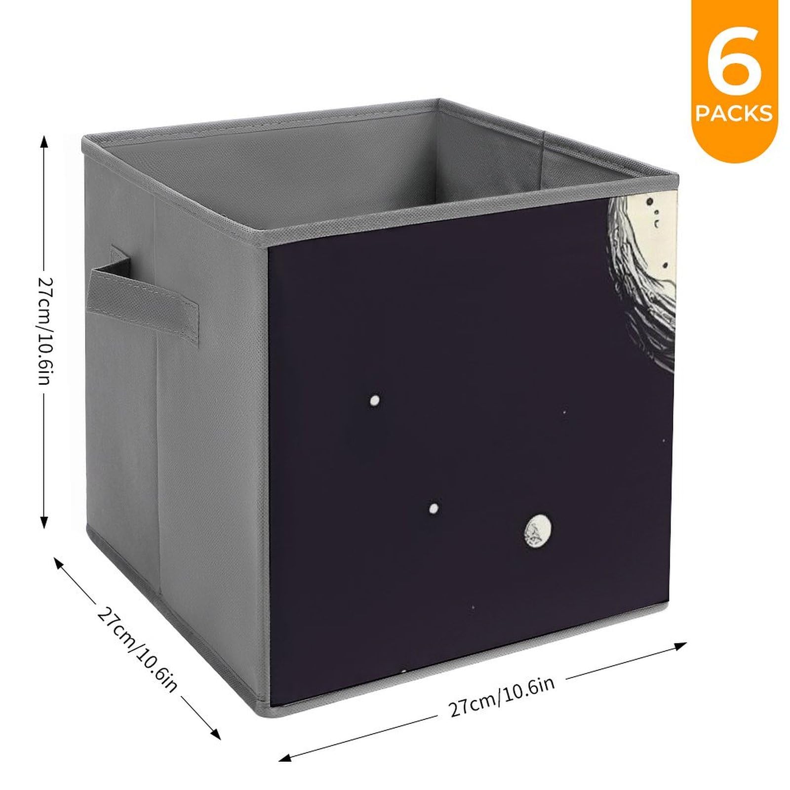 6-Pack Collapsible Storage Bins with Handles - Large Space-Saving Closet Organizer Baskets for Clothes, Toys & Home Organization | Perfect for Bedroom, Nursery & Dorm Storage Solutions